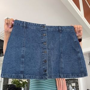 Denim mini skirt